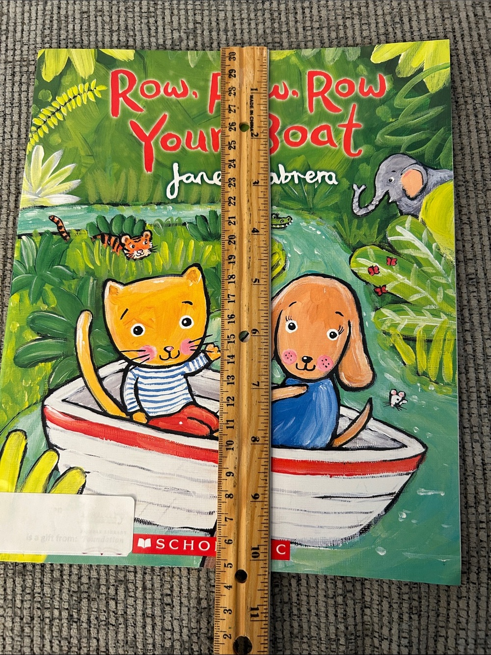 π£ 5/$15 Row, Row, Row Your Boat," written by Jane Cabrera kitten puppy on a boat - Picture 4 of 5
